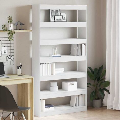 vidaXL Armadio per Libri Bianco Legno multistrato