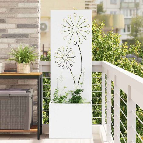 vidaXL Schermo per privacy in giardino Traforo Bianco 50 x 140 cm