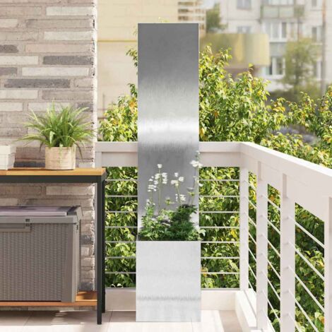 vidaXL Schermo per privacy in giardino Traforo Argento 32 x 140 cm