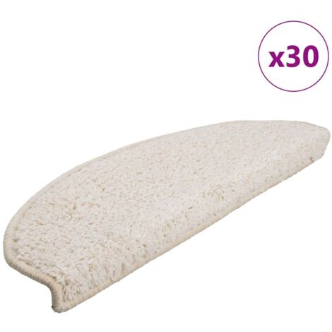 Tappetini per scale 30 pz 65x21x4 cm Bianco Semicircolari Grandi vidaXL