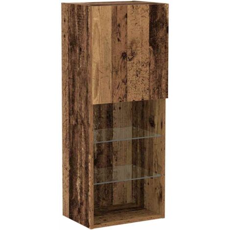 vidaXL Set mobile TV Legno vecchio 40,5 x 30 x 102 cm