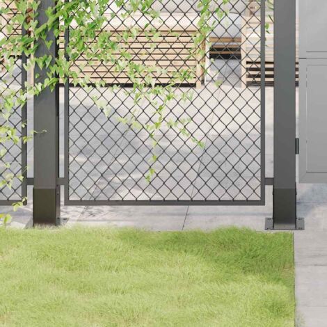 vidaXL Basi per Pali Quadrati 12 pz 91x91mm Acciaio Verniciato Polvere