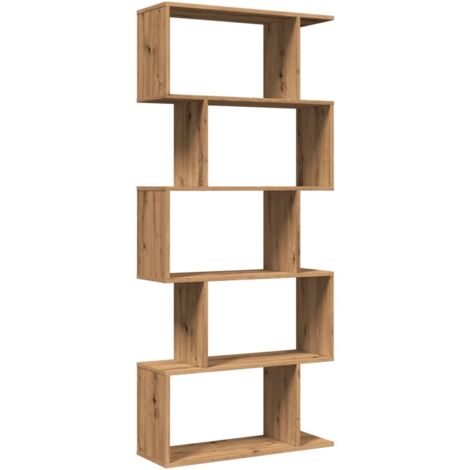 vidaXL Libreria 5 Ripiani Rovere Artigianale 70x24x161 cm Truciolato