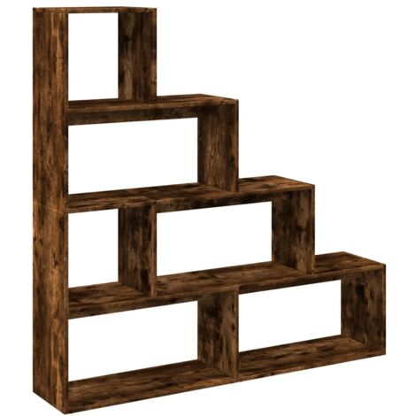 vidaXL Libreria 4 Ripiani Rovere Fumo 143,5x29x143,5 cm in Truciolato