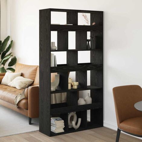 vidaXL Libreria 2 pcs Rovere nero 100 x 33 x 187.5 cm