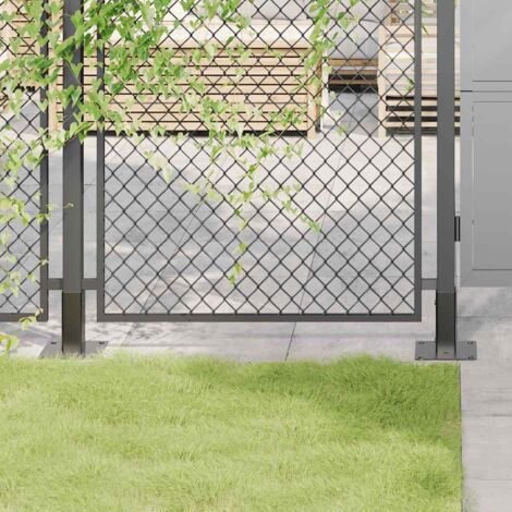vidaXL Basi per Pali Quadrati 4 pz 46x46 mm Acciaio Verniciato