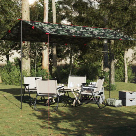 vidaXL Telone da Campeggio Mimetica 406x306 cm Impermeabile