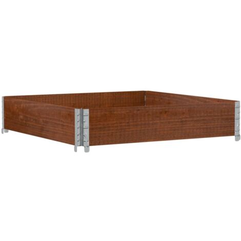 vidaXL Paretale per Pallet Marrone 100x100cm in Legno Massello di Pino