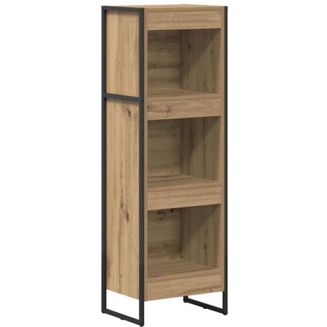 vidaXL Armadio per Libri Rovere Artigianale 40 x 30 x 121 cm