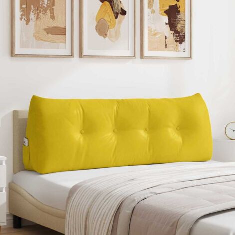 vidaXL Cuscino per Schiena Giallo 140 x 24 x 50 cm Velluto
