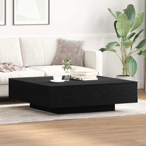 Tavolino da salotto Rovere nero 100 x 100 x 31 cm vidaXL