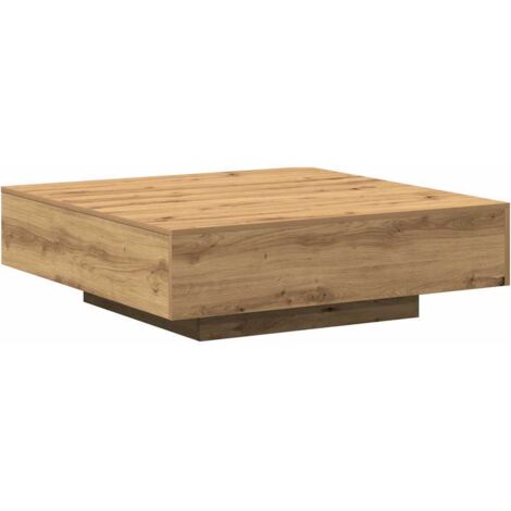 Tavolino da salotto rovere artigianale 100 x 100 x 31 cm vidaXL