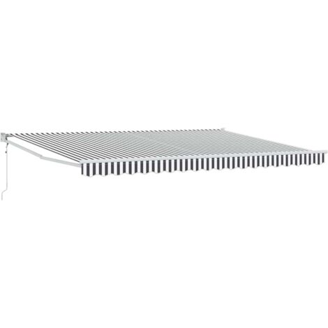 Tenda Retrattile Antracite e Bianca 4,5x3 m Tessuto e Alluminio vidaXL