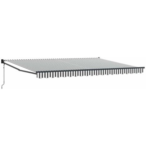 Tenda Retrattile Antracite e Bianca 4,5x3 m Tessuto e Alluminio vidaXL