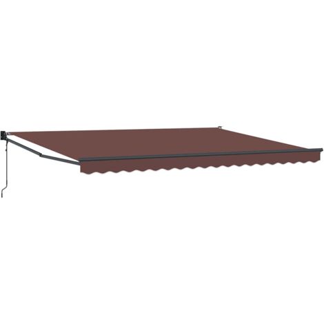 vidaXL Tenda da Sole Retrattile Automatica Marrone 450x300 cm