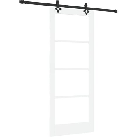 Porta Scorrevole ORKDAL Bianco 83 x 202 cm Legno e metallo vidaXL