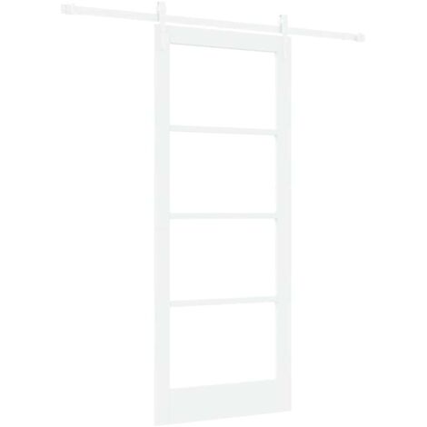 Porta Scorrevole Bianco 83 x 202 cm Legno e metallo vidaXL (1/5)