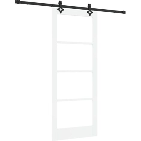Porta Scorrevole ORKDAL Bianco 83 x 202 cm Legno e metallo vidaXL