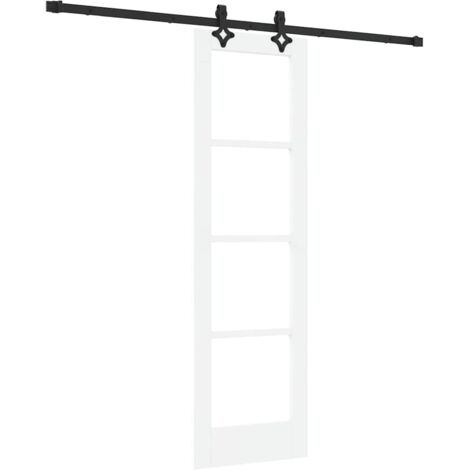 Porta Scorrevole ORKDAL Bianco 61 x 198.5 cm Legno e metallo vidaXL
