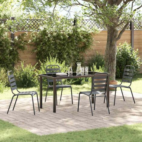 vidaXL Set da Pranzo per Giardino 5 pcs Antracite (1/5)