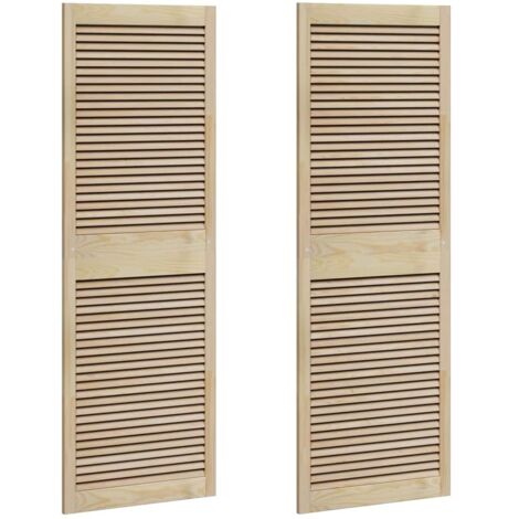 vidaXL Porta per Armadio 2 pcs Naturale 140.5 x 2.1 x 49.5 cm