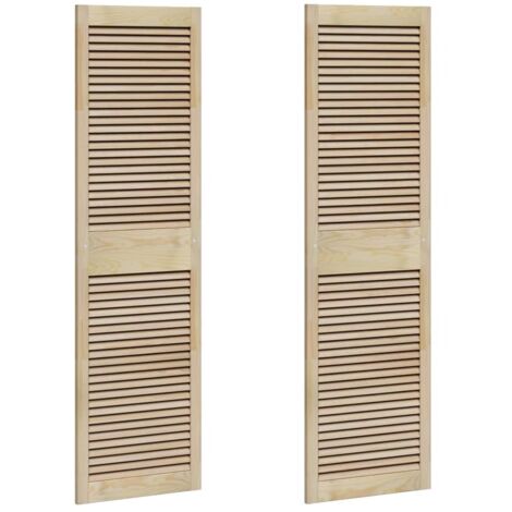 vidaXL Porta per Armadio 2 pcs Naturale 140.5 x 2.1 x 49.5 cm