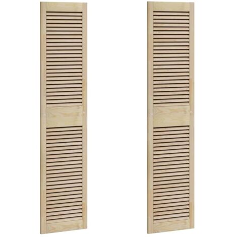 vidaXL Porta per Armadio 2 pcs Naturale 140.5 x 2.1 x 49.5 cm