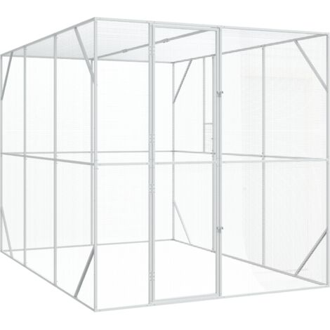 vidaXL Gabbia per uccelli Antracite 210 x 304 x 213 cm Acciaio zincato