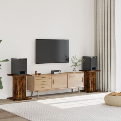 vidaXL Supporti Altoparlanti 2 pz Rovere 30x30x40 cm Legno