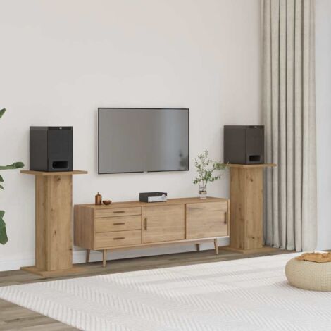 vidaXL Supporti Altoparlanti 2 pz Rovere 30x30x60 cm in