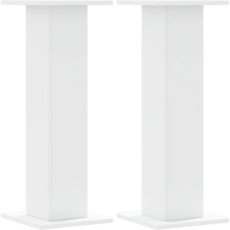 vidaXL Supporti Altoparlanti 2 pz Bianchi 30x30x80cm Legno