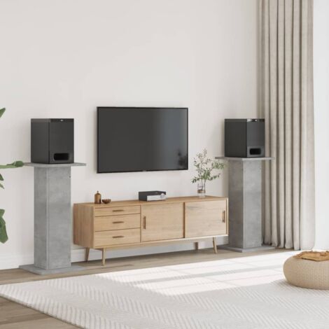 vidaXL Supporti Altoparlanti 2 pz Grigio 30x30x95 cm Legno