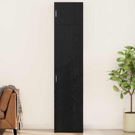 vidaXL Armadio Rovere nero 50 x 41 x 225 cm Legno multistrato