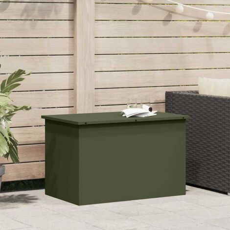 vidaXL Scatola di Stoccaggio Esterno Verde Oliva 80 x 50,5 x 50