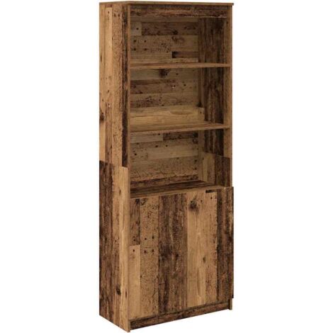 vidaXL Credenza Legno Antico 70x35x180 cm in Legno Multistrato