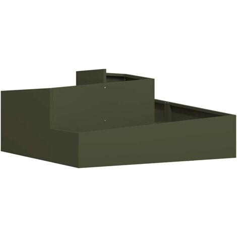 vidaXL Vaso da giardino Verde oliva 100 x 100 x 50 cm