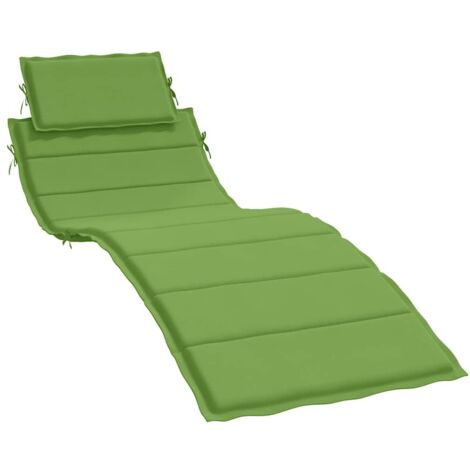 vidaXL Cuscino per Lettino Prendisole Verde Mélange 186x58x4cm (1/5)