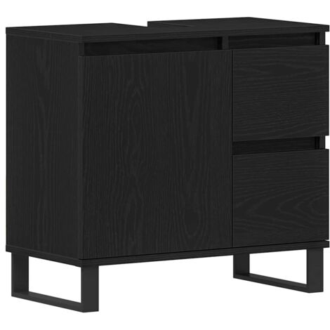 Mobile bagno vitaXL Nero Rovere 65x33x60 cm Legno ingegnerizzato vidaXL (1/5)