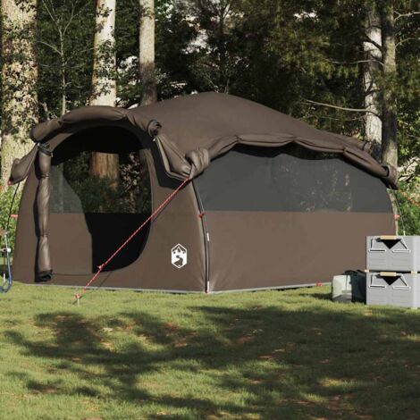 vidaXL Tenda Familiare a Tunnel per 6 Persone Marrone (1/5)