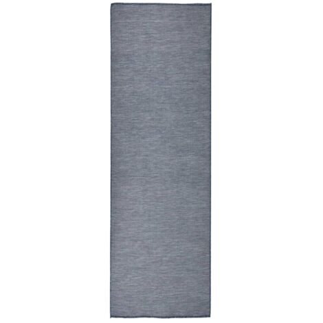 vidaXL Tappeto da Esterni a Tessitura Piatta 80x250 cm Blu