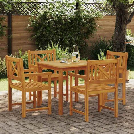 vidaXL Set da Pranzo per Giardino 5 pcs Marrone (1/5)