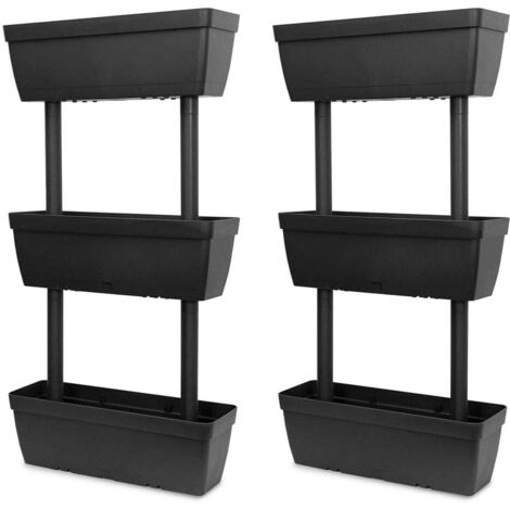 vidaXL Fioriere da Giardino 6 pz 100 cm Antracite (1/5)
