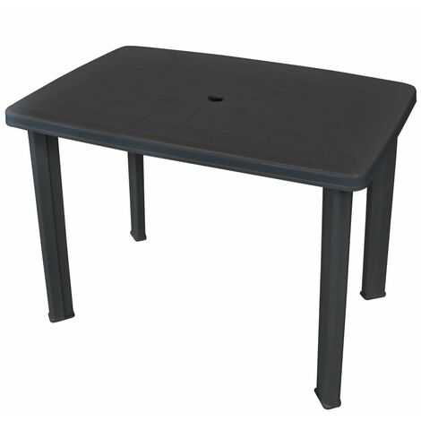 vidaXL Tavolo da Giardino Antracite 101x68x72 cm in Plastica