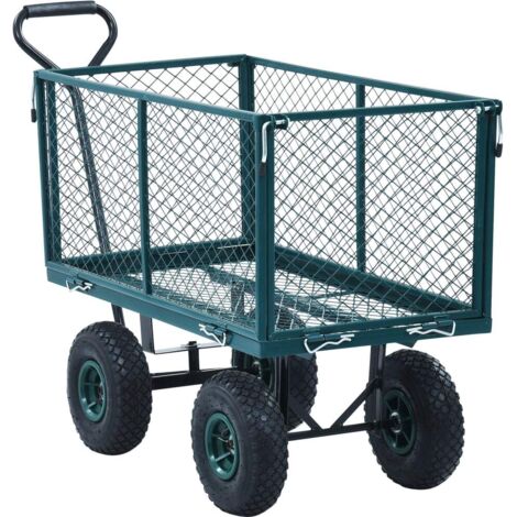 Carrello a Mano da Giardino Verde 350 kg vidaXL 956416