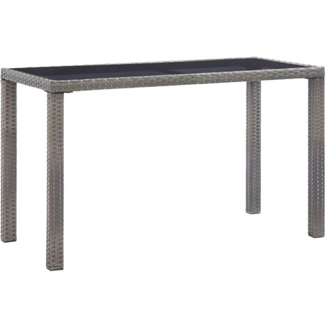 Tavolo da Giardino Antracite 123x60x74 cm in Polyrattan vidaXL