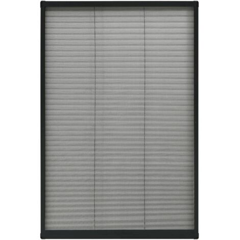 vidaXL Zanzariera Plissettata Finestre Alluminio Antracite