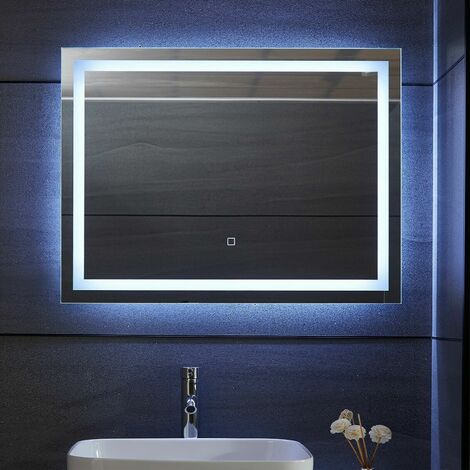 SONNI Specchio da Bagno Illuminato a LED, Specchio da Parete da