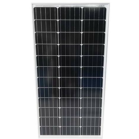 Pannello Solare Monocristallino Fotovoltaico 100W Batterie 12V da esterni  700 x 670 x 30 mm