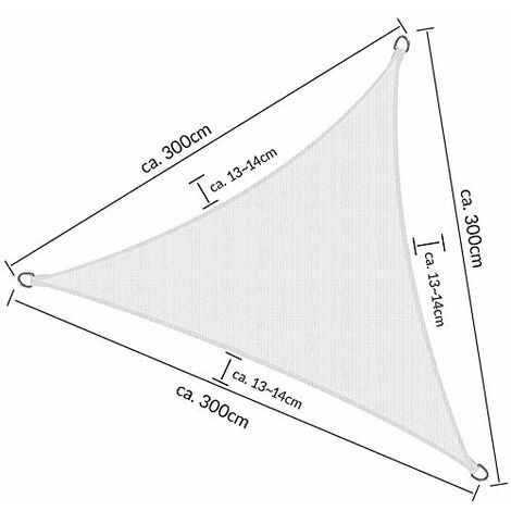 Protezione Triangolare Parasole e Anti UV Sol Royal Tenda a Vela Traspirante 300x300x300 cm SolVision HS9 Antracite 