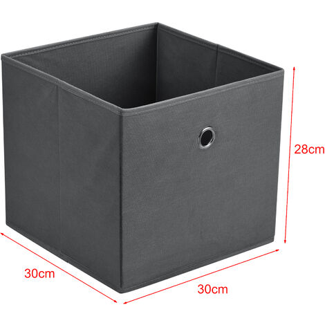 mDesign Set da 4 scatola contenitore in tessuto di forma cubica